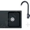 Franke Conjuntos De Cocina - Conjunto De Cocina T29, Fregadero De Tectonite OID 611-62, Negro + Grifo FP 9000, ónix NEW 114.0366.037 -Franke 020baaeb17efac5605cdbe66
