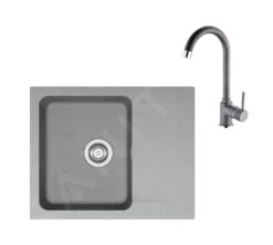 Franke Conjuntos De Cocina - Set T95, Tectonitový Dřez OID 611-62 Y Grifo FP 9000.084, Gris 143.0675.617
