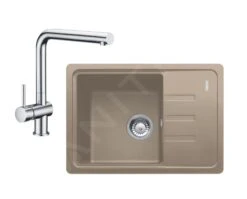 Franke Conjuntos De Cocina - Conjunto De Cocina G116, Fregadero De Fragranite BSG 611-62 Y Grifo Samoa, Cachemira/cromo 114.0510.433