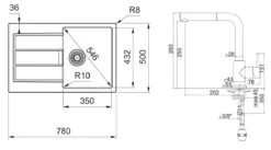 Franke Conjuntos De Cocina - Conjunto T82, Fregadero De Tectonite S2D 611-78 Y Grifo FN 0147.031, Gris/cromo 143.0618.718 -Franke 0b5d5917ba09f44aced51a80