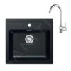 Franke Conjuntos De Cocina - Conjunto De Cocina T102, Tectonitový Dřez SID 610 Y Grifo FP 9000.031, Negro/cromo 143.0675.710