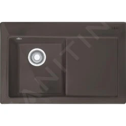 Franke Mythos - Fregadero Cerámico MTK 611-78/2, 780x510 Mm, Graphit 124.0433.446