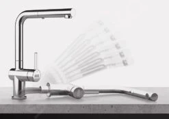Franke Active New - Grifo De Fregadero FG 6560.031, Plegable Bajo Ventana, Con Ducha Extraíble, Cromo 115.0653.391 -Franke 15ca3e8ad43cc55e3ca8100c