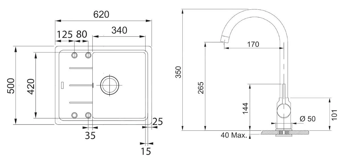 Franke Conjuntos De Cocina - Conjunto G172, Fregadero De Fragranite BFG 611-62 Y Grifo FP 9000.082 Sahara/sahara 114.0619.580 4 Franke Conjuntos De Cocina - Conjunto G172, Fregadero De Fragranite BFG 611-62 Y Grifo FP 9000.082 Sahara/sahara 114.0619.580 - Imagen 2