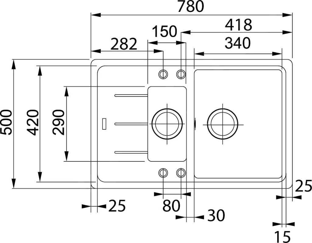 Franke Basis - Fregadero De Fragranite BFG 651-78, 780x500 Mm, ónix 114.0285.215 4 Franke Basis - Fregadero De Fragranite BFG 651-78, 780x500 Mm, ónix 114.0285.215 - Imagen 2