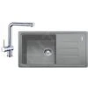 Franke Conjuntos De Cocina - Conjunto De Cocina G120, Fregadero De Fragranite BSG 611-78/39, Piedra Gris + Grifo SAMOA, Cromo 114.0440.885 -Franke 26f0969b1d024387cbc7aba0