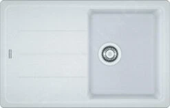 Franke Basis - Fregadero De Fragranite BFG 611-78, 780x500 Mm, Blanco Hielo 114.0285.168