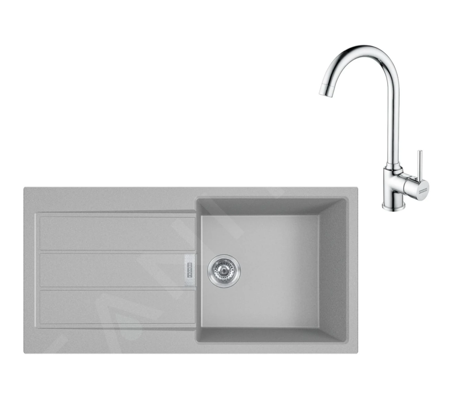 Franke Conjuntos De Cocina - Conjunto De Cocina T108, Tectonitový Dřez S2D 611-100 Y Grifo FP 9000.31, Gris/cromo 143.0675.738 3 Franke Conjuntos De Cocina - Conjunto De Cocina T108, Tectonitový Dřez S2D 611-100 Y Grifo FP 9000.31, Gris/cromo 143.0675.738