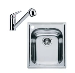 Franke Conjuntos De Cocina - Conjunto De Cocina N69, AMX 610 Y Grifo FC 9547.031, Acero Inoxidable/cromo 101.0508.438