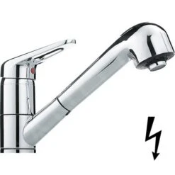 Franke Grifería - Grifo De Fregadero FC 6311 Con Ducha Extraíble, Sin Presión, Cromo 115.0513.037