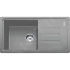 Franke Malta - Fregadero De Fragranite BSG 611-78/39, 780x435 Mm, Piedra Gris 114.0395.154