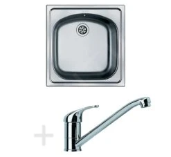 Franke Conjuntos De Cocina - Conjunto De Cocina N31, Fregadero De Acero Inoxidable ETN 610 + Grifo FB 250.031, Cromo 101.0283.213