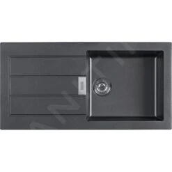 Franke Sirius 2.0 - Fregadero De Tectonite S2D 611-100, 1000x500 Mm, Negro 143.0613.661