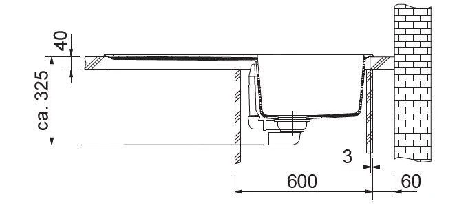 Franke Basis - Fregadero De Fragranite BFG 611, 970x500 Mm, Negro Mate 114.0661.511 5 Franke Basis - Fregadero De Fragranite BFG 611, 970x500 Mm, Negro Mate 114.0661.511 - Imagen 3