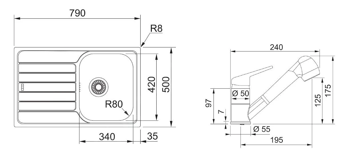 Franke Conjuntos De Cocina - Conjunto N79, Fregadero De Acero Inoxidable OLN 611-79 Y Grifo FC 9547.031, Acero Inoxidable/cromo 101.0618.832 4 Franke Conjuntos De Cocina - Conjunto N79, Fregadero De Acero Inoxidable OLN 611-79 Y Grifo FC 9547.031, Acero Inoxidable/cromo 101.0618.832 - Imagen 2