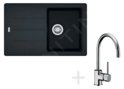 Franke Conjuntos De Cocina - Conjunto De Cocina G56, Fregadero De Granito BFG 611-78, ónix + Grifo FC 650, Cromo 114.0323.875