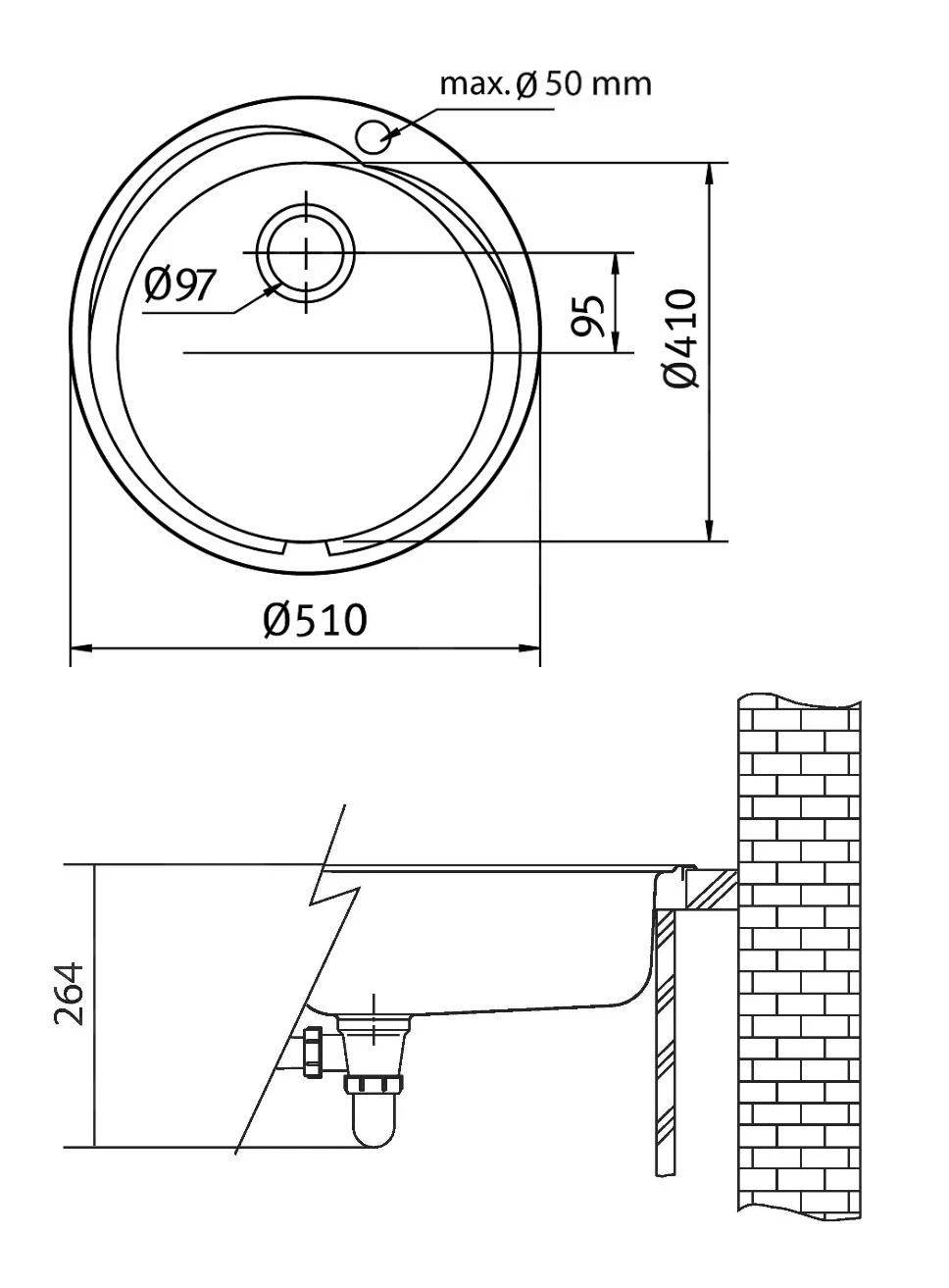 Franke Rondo - Fregadero De Acero Inoxidable RON 610-41, Diámetro 510 Mm 101.0684.383 4 Franke Rondo - Fregadero De Acero Inoxidable RON 610-41, Diámetro 510 Mm 101.0684.383 - Imagen 2