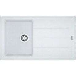 Franke Basis - Fregadero De Fragranite BFG 611-86, 860x500 Mm, Blanco Hielo 114.0494.912