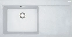 Franke Mythos - Fregadero De Fragranite MTG 611/2, 1000x515 Mm, Blanco Hielo 114.0150.003