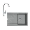 Franke Conjuntos De Cocina - Conjunto De Cocina G167, Fregadero De Fragranite MRG 611 Y Grifo FP 0408.031, Roca Gris/cromo 114.0587.944 -Franke b1ece267d634fd573c1c659a