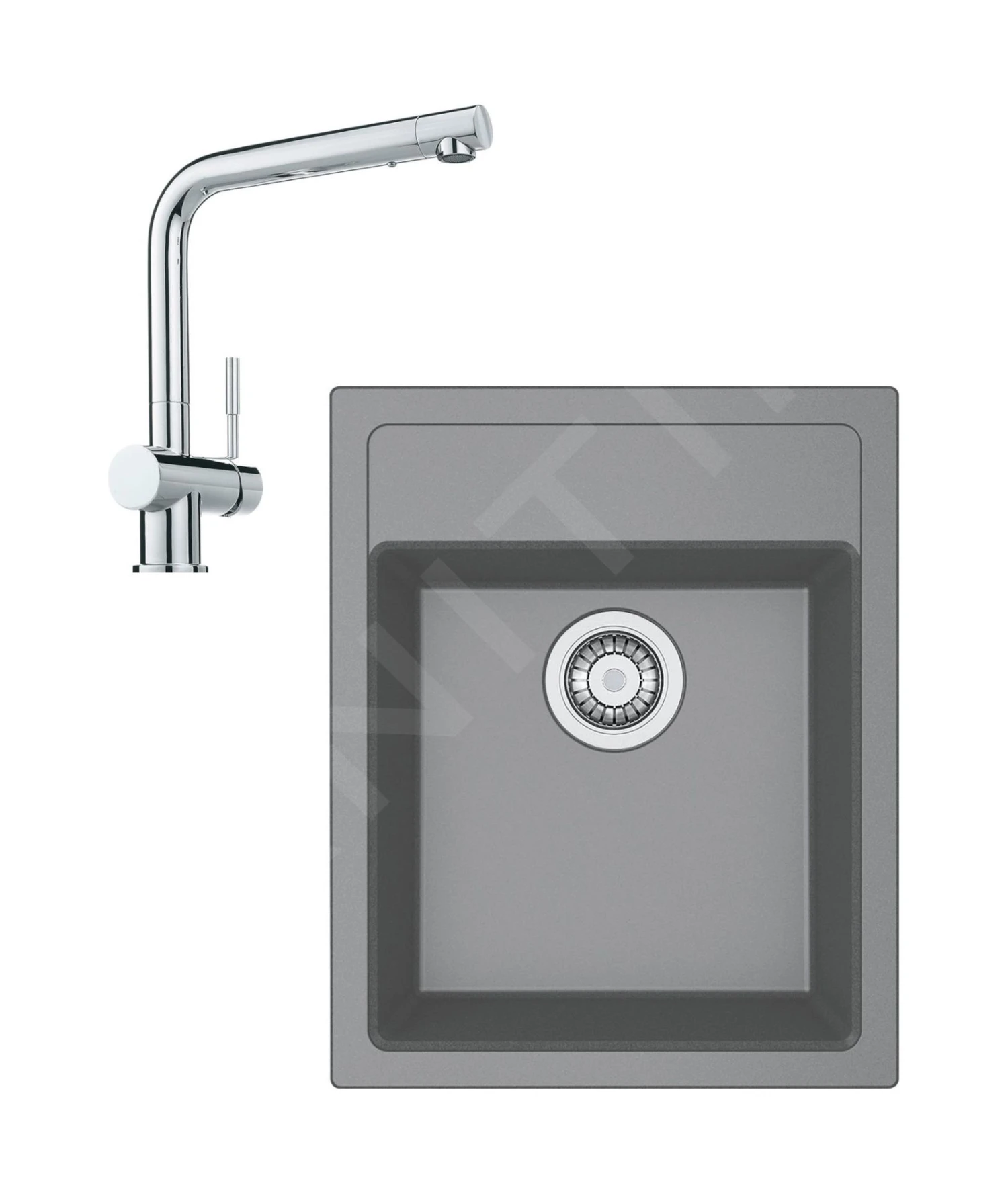 Franke Conjuntos De Cocina - Conjunto De Cocina T50, Fregadero De Tectonite SID 610-40 Y Grifo Samoa, Gris/cromo 114.0508.402 3 Franke Conjuntos De Cocina - Conjunto De Cocina T50, Fregadero De Tectonite SID 610-40 Y Grifo Samoa, Gris/cromo 114.0508.402