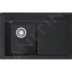 Franke Mythos - Fregadero De Cerámica MTK 611-78/2, 780x510 Mm, Onyx 124.0433.445