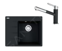 Franke Conjuntos De Cocina - Conjunto G223, Fregadero De Fragranite CNG 611-62 TL/7 Y Grifo FC 3055.071, ónix/cromo 114.0650.776