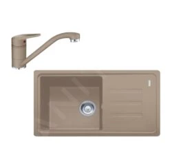 Franke Conjuntos De Cocina - Conjunto De Cocina G121, Fregadero De Fragranite BSG 611-78/39 Y Grifo FC 9541.424, Cachemira 114.0510.451