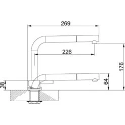 Franke Grifería - Grifo Monomando De Fregadero FN 7483.031, Con Función Abatible Para Montaje Frente A Ventana, 2 Agujeros, Cromo 115.0486.978 -Franke cadfd0b05cd46c0dea382789