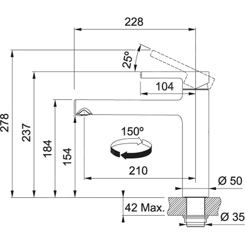 Franke Centro - Grifo De Fregadero FP 0095.031, Cromo 115.0600.095 4 Franke Centro - Grifo De Fregadero FP 0095.031, Cromo 115.0600.095 - Imagen 2