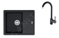 Franke Conjuntos De Cocina - Conjunto G172, Fregadero De Fragranite BFG 611-62 Y Grifo FP 9000.071 ónix/ónix 114.0619.578