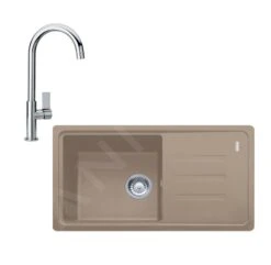 Franke Conjuntos De Cocina - Conjunto De Cocina G119, Fregadero De Fragranite BSG 611-78/39 Y Grifo FP 0408.031, Cachemira/cromo 114.0510.437