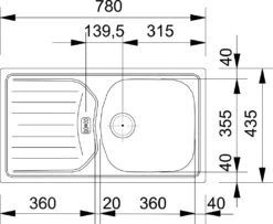 Franke Conjuntos De Cocina - Conjunto De Cocina N48, Fregadero De Acero Inoxidable ETN 614 6/4 NOVA + Grifo FB 250.031, Cromo 101.0366.097 -Franke d6d1058456e46cd3ace0198b