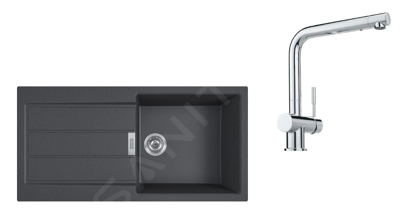 Franke Conjuntos De Cocina - Conjunto T76, Fregadero De Tectonite S2D 611-100 Y Grifo SAMOA, Negro/cromo 143.0616.929 3 Franke Conjuntos De Cocina - Conjunto T76, Fregadero De Tectonite S2D 611-100 Y Grifo SAMOA, Negro/cromo 143.0616.929