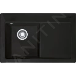 Franke Mythos - Fregadero De Cerámica MTK 611-78/2, 780x510 Mm, Anthrazit Matt 124.0433.447