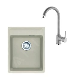 Franke Conjuntos De Cocina - Conjunto G241, Fregadero De Fragranite MRG 610-37 RTL Y Grifo FP 9000.082, Sahara 114.0675.658