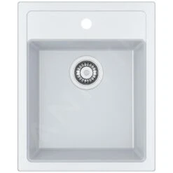 Franke Sirius - Fregadero De Tectonite SID 610-40, 430x530 Mm, Blanco 114.0503.010