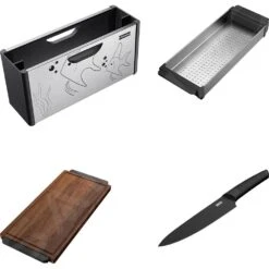 Franke Accesorios - Caja Con Accesorios Para Fregadero, Acero Inoxidable/plástico Negro 112.0619.946 -Franke f106e43c54923d835b1435ad