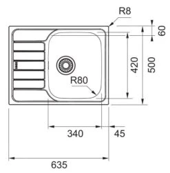 Franke Spark - Fregadero SKN 611-63, 635x500 Mm, Acero Inoxidable 101.0612.524 -Franke fdf09647b533ae352eea55c2